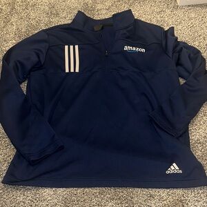 Adidas Amazon Dark Blue Quarter-Zip Top